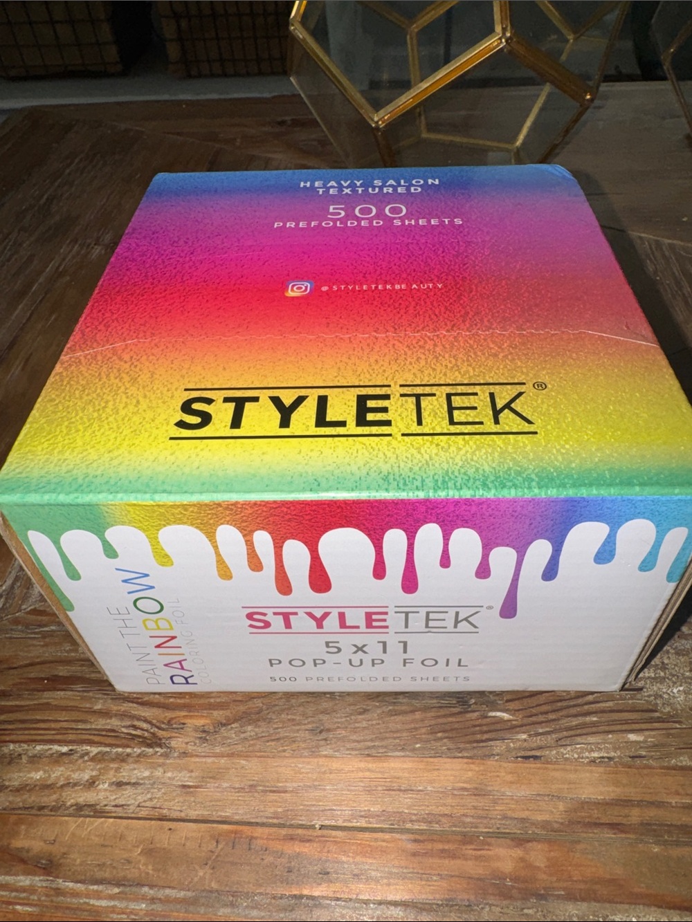 StyleTek 5x11 Pop-Up Foil Sheets Rainbow 500 Pre-folded Sheets